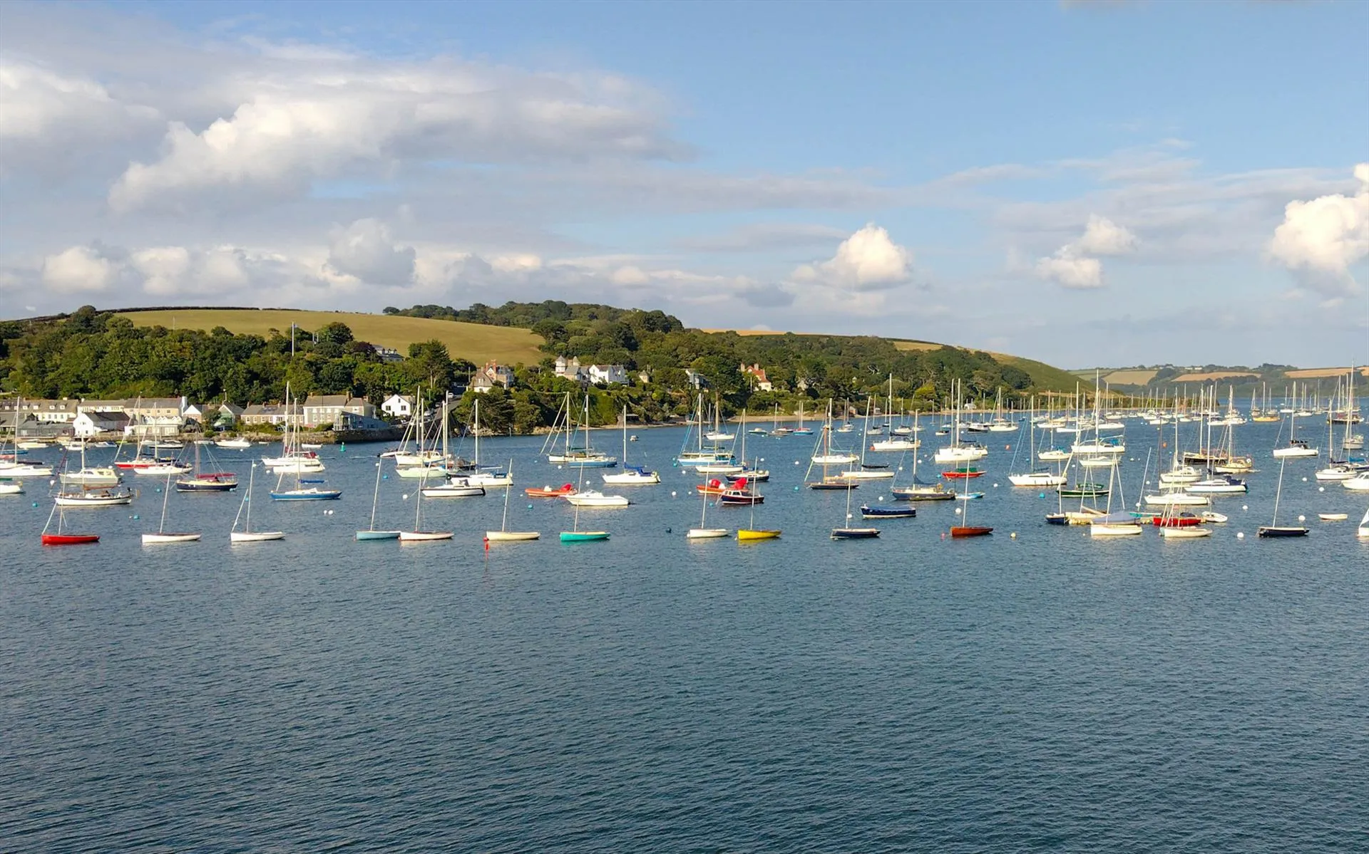Fleet Moored Off The Rcyc Yachting World Dayboat Week At Falmouth